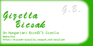 gizella bicsak business card